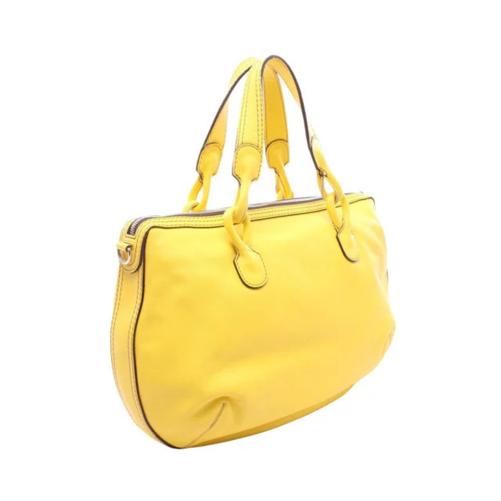 Loewe Fiesta Top Handle Bag Leather Yellow - Picture 2 of 5